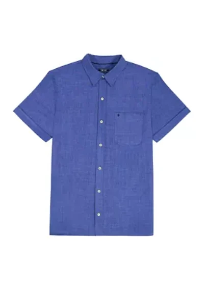 Men's Luxury Short Sleeve Button Down Shirt