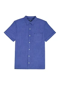 Men's Luxury Short Sleeve Button Down Shirt