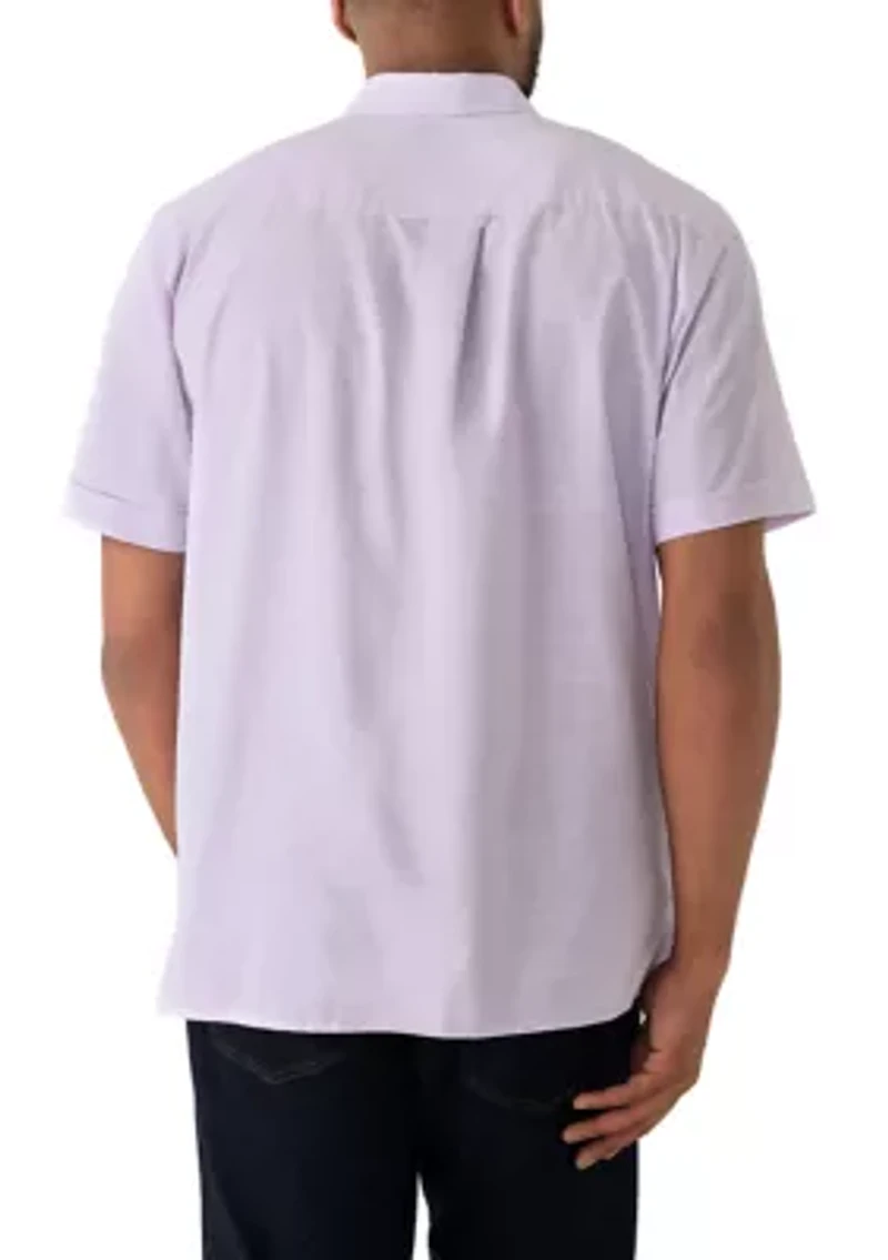 Men's Tall Luxury Short Sleeve Button Down Shirt
