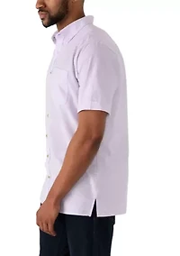 Men's Tall Luxury Short Sleeve Button Down Shirt