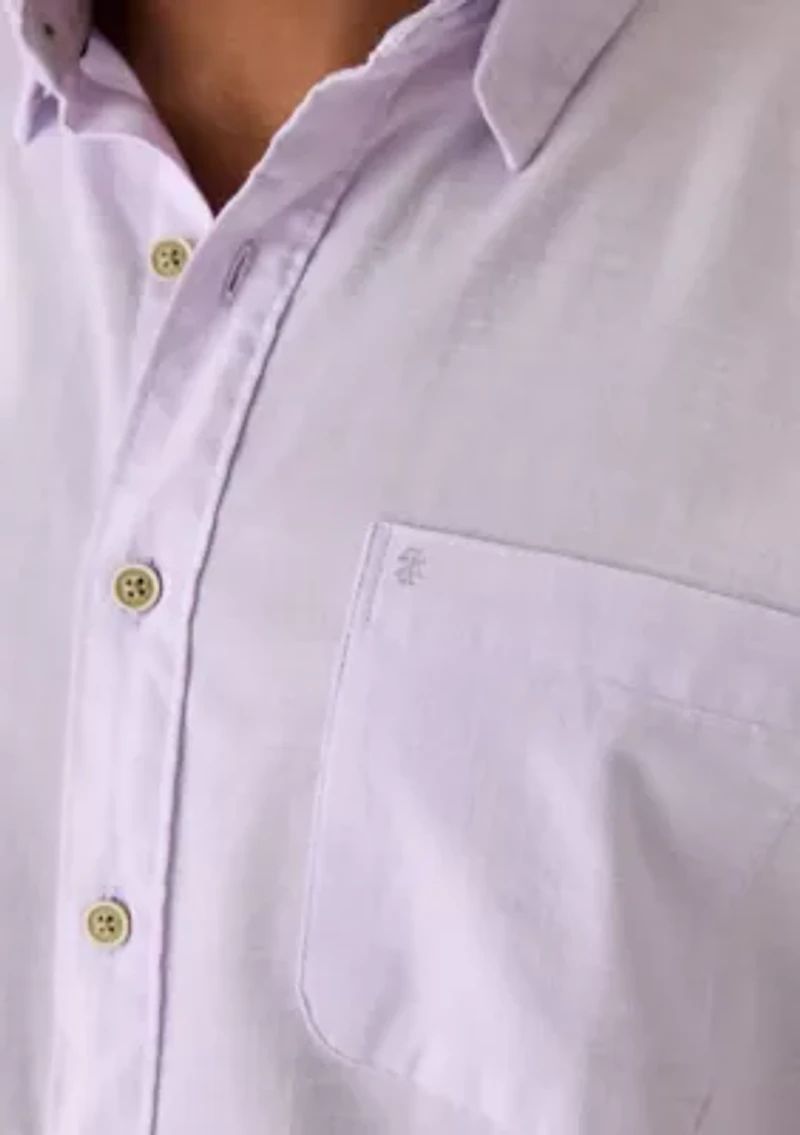 Men's Tall Luxury Short Sleeve Button Down Shirt