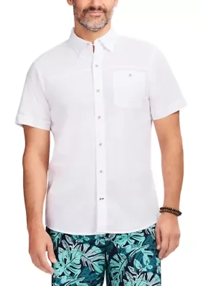 Men's Dockside Short Sleeve Chambray Striped Shirt