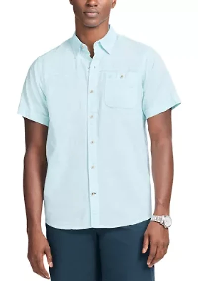 Men's Dockside Short Sleeve Chambray Striped Shirt