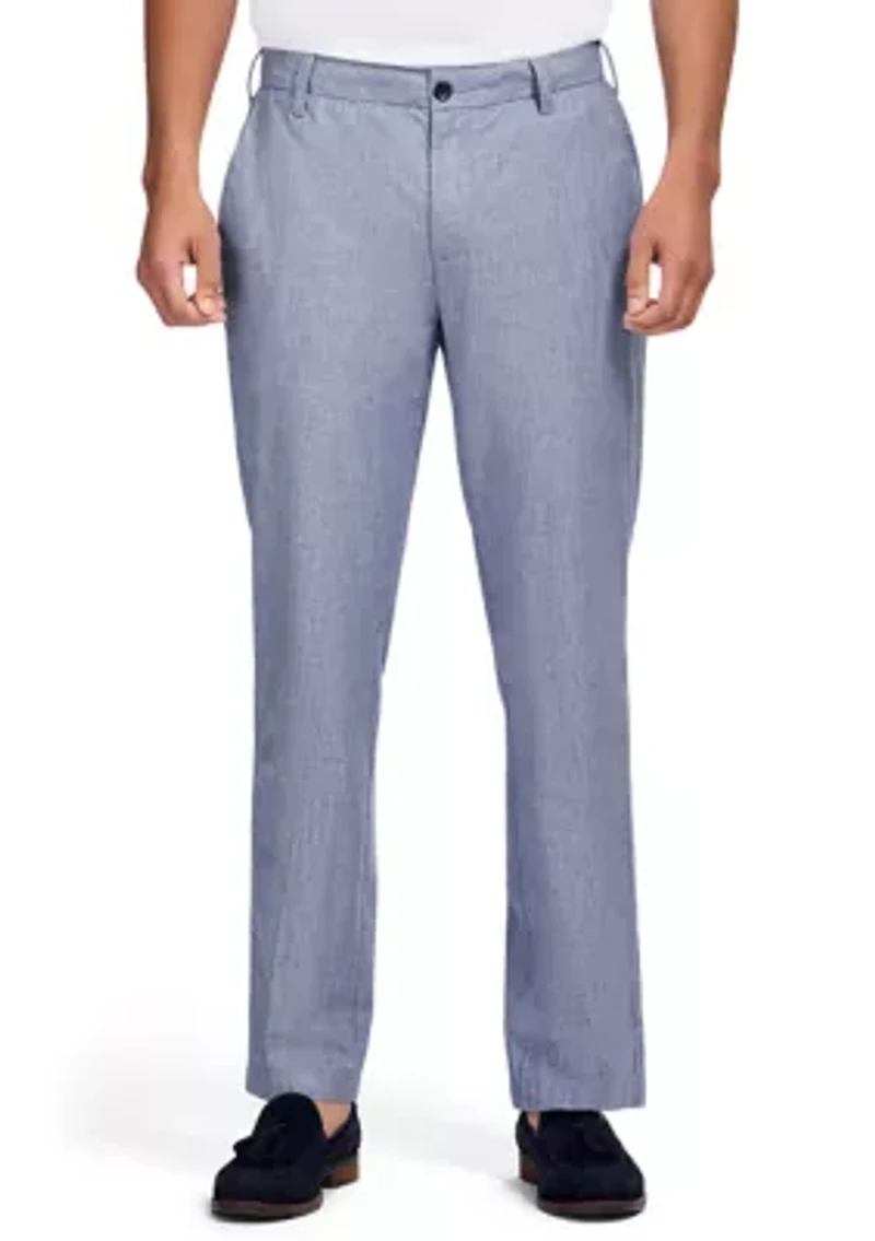 Men's Flat Front Chambray Pants