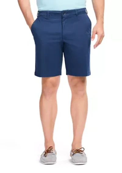 Men's 9.5" Flat Front Saltwater Twill Shorts