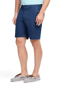 Men's 9.5" Flat Front Saltwater Twill Shorts