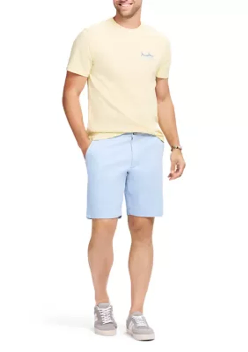 Men's 9.5" Flat Front Saltwater Twill Shorts