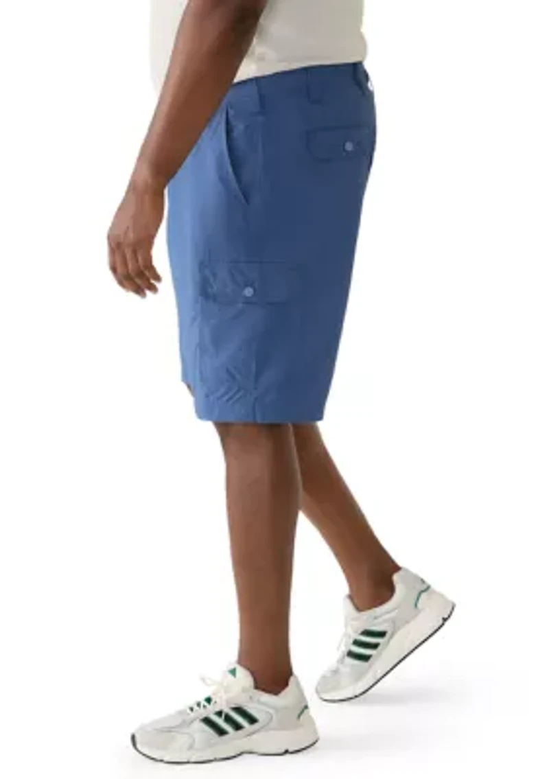 Big & Tall Fit and Flare Saltwater  Pigment Dyed Cargo Shorts