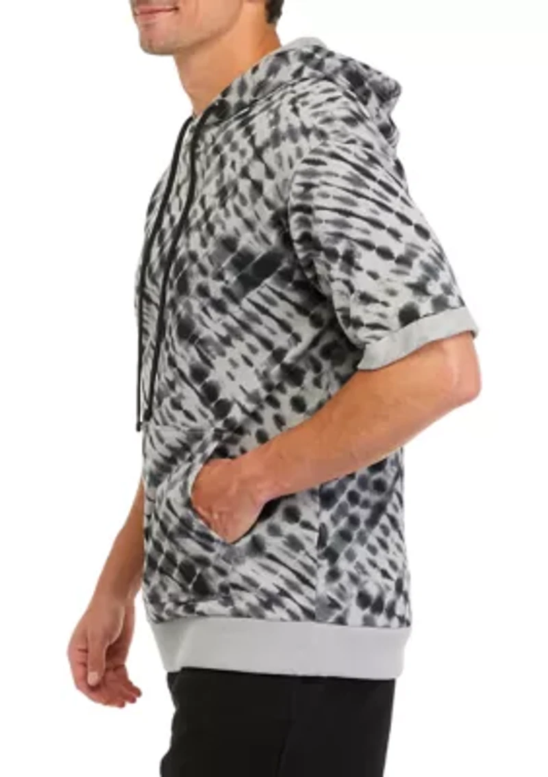 Tie Dye Short Sleeve Hoodie