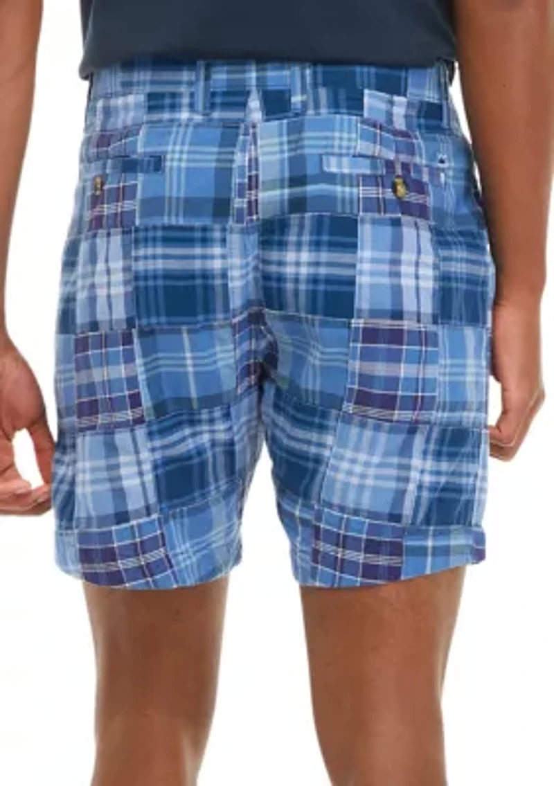 7" Patchwork Print Shorts
