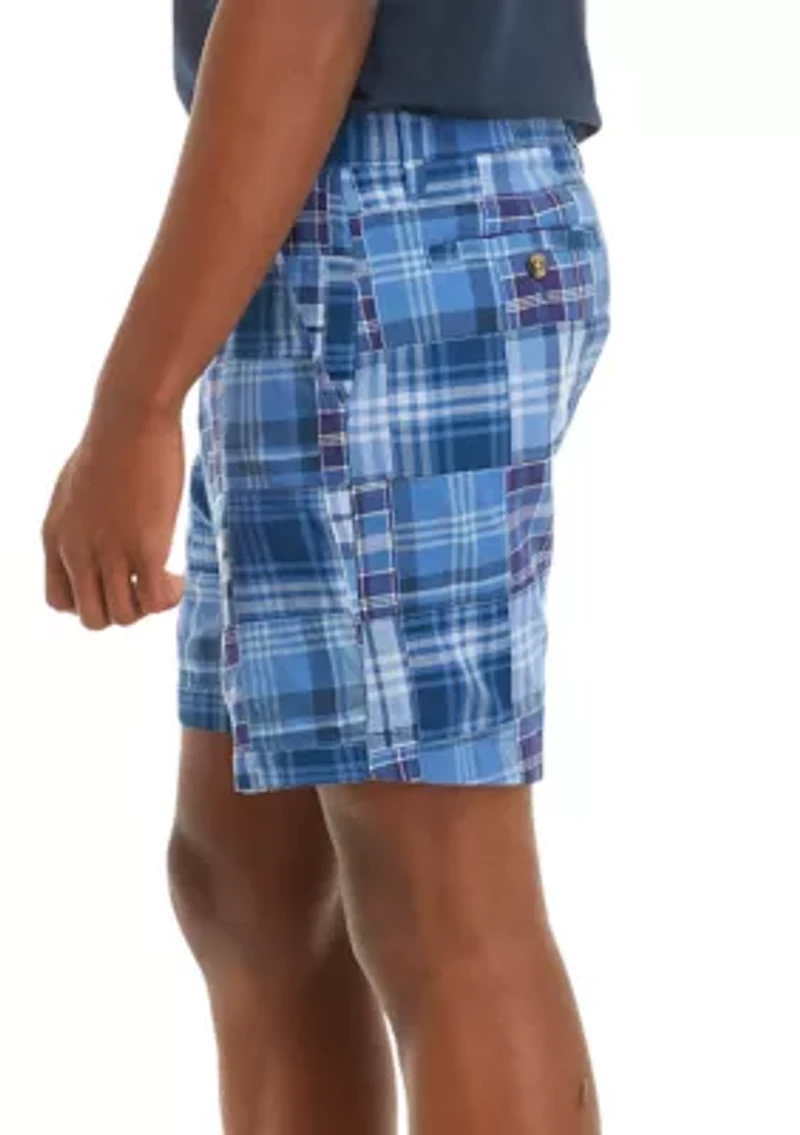 7" Patchwork Print Shorts