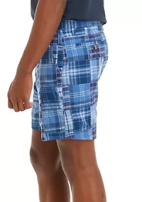 7" Patchwork Print Shorts