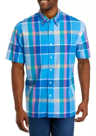 Short Sleeve Woven Madras Shirt