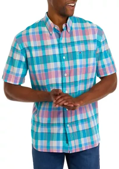 Short Sleeve Woven Madras Shirt