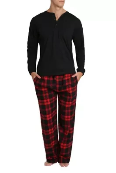 Flannel Pajama Set Buffalo Check