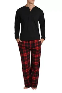Flannel Pajama Set Buffalo Check