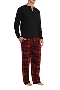 Flannel Pajama Set Buffalo Check
