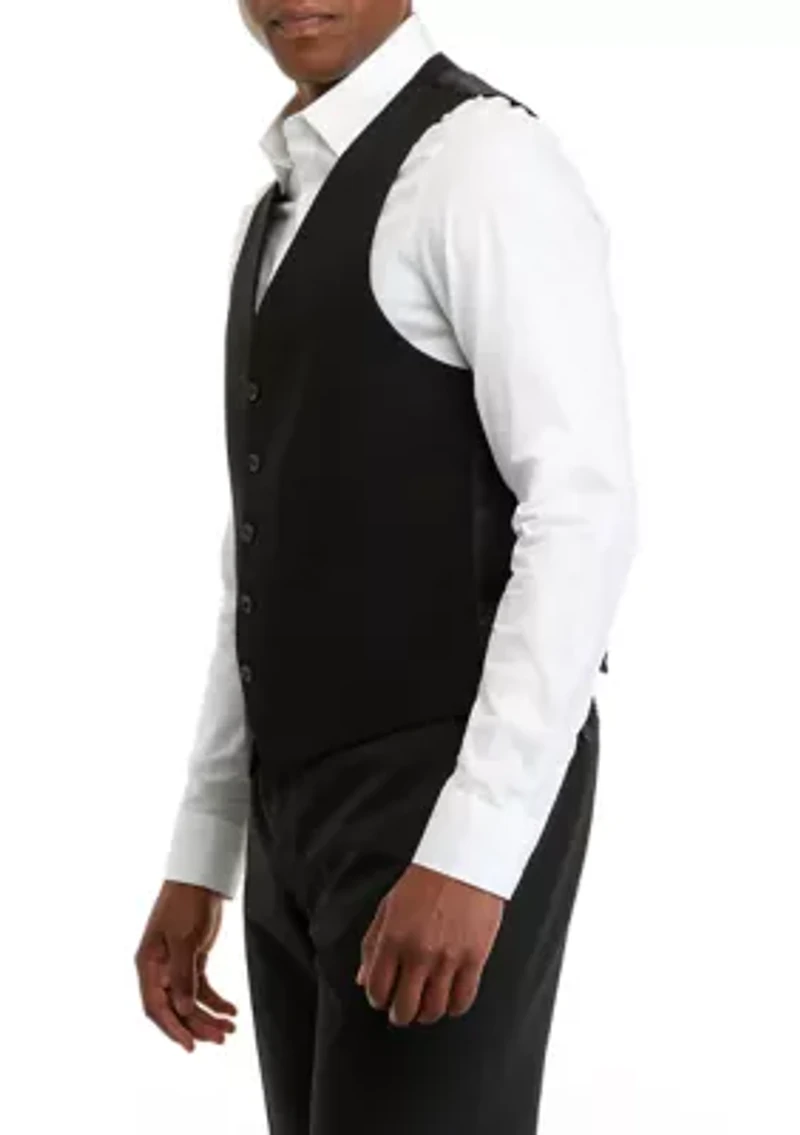 Men's Black Suit Separate Vest