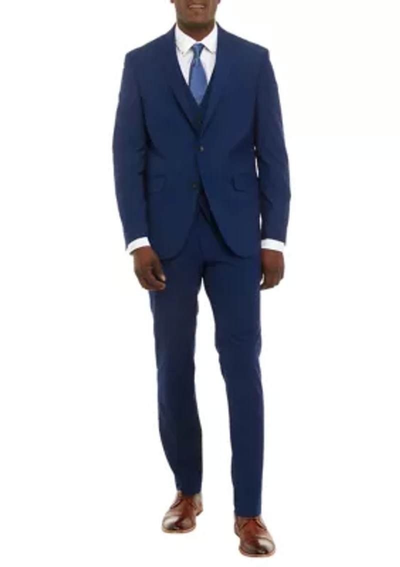 Men's Blue Multi Pattern Vest
