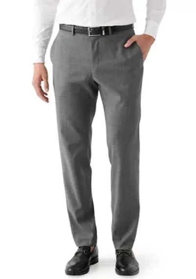 Men's Black Gray Check Printed Suit Separate Pants