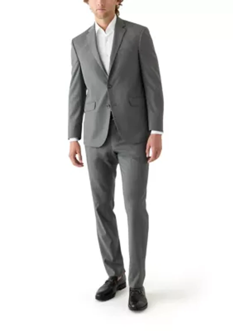 Men's Black Gray Check Printed Suit Separate Pants