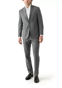 Men's Black Gray Check Printed Suit Separate Pants