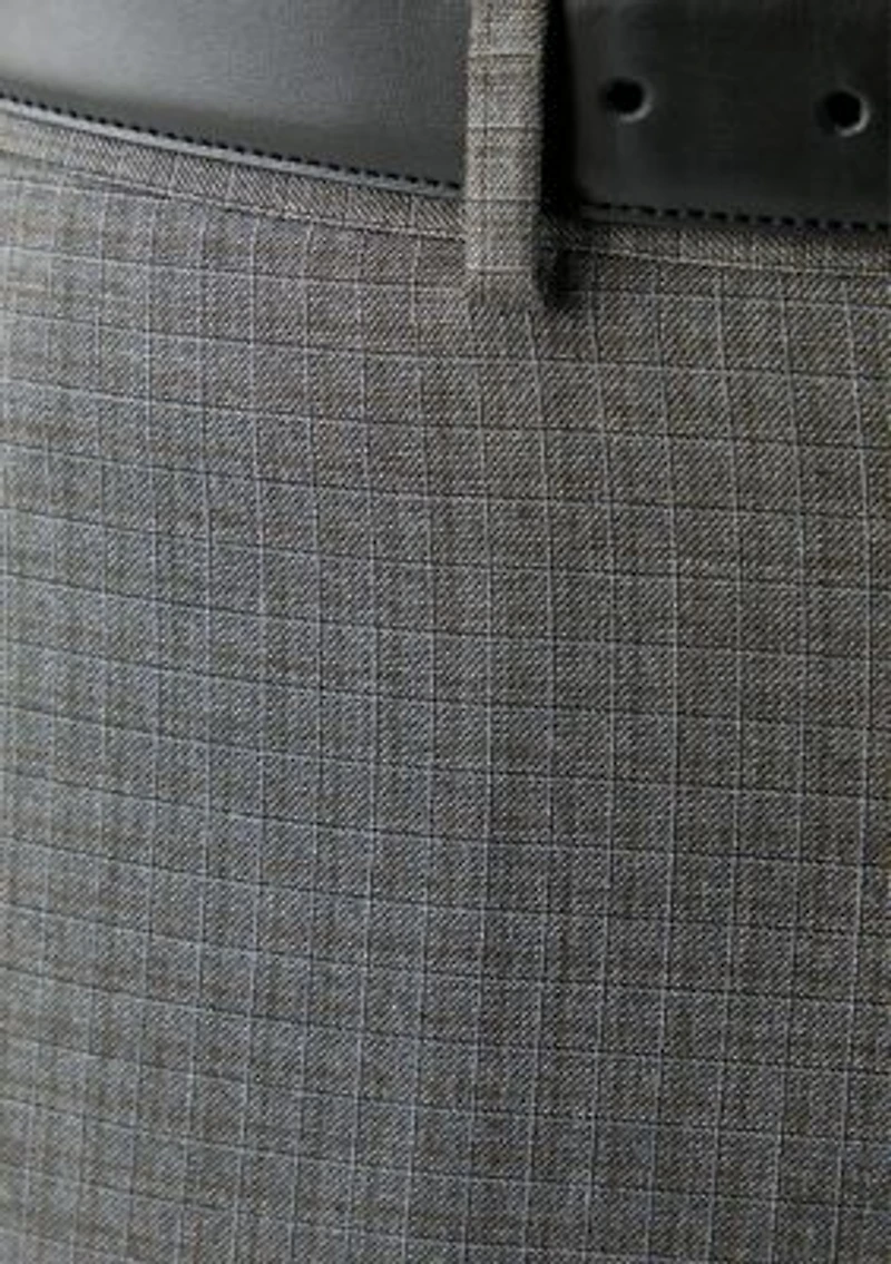 Men's Black Gray Check Printed Suit Separate Pants