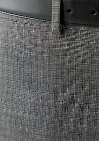 Men's Black Gray Check Printed Suit Separate Pants