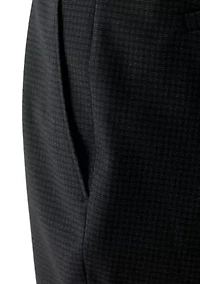 Men's Mini Check Pattern Suit Pants