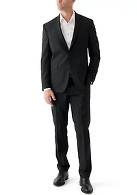 Men's Mini Check Pattern Suit Pants