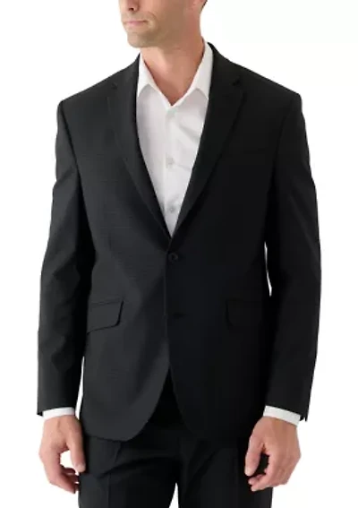 Men's Mini Check Pattern Suit Jacket