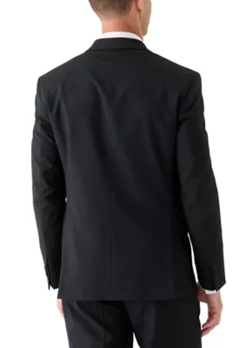 Men's Mini Check Pattern Suit Jacket