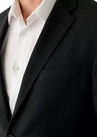 Men's Mini Check Pattern Suit Jacket