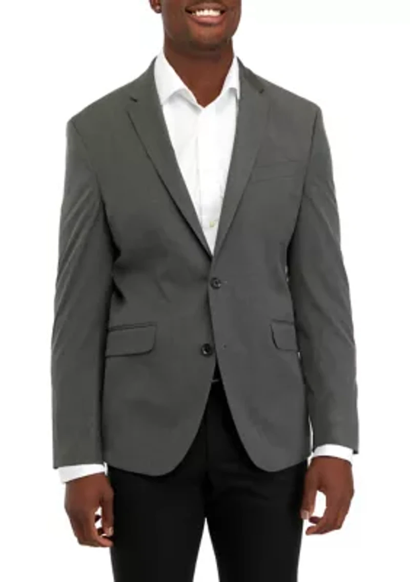 Men's Single Breasted Gray Stripe Sport Coat