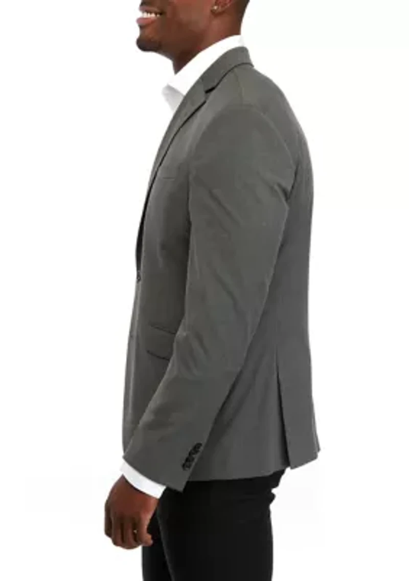 Men's Single Breasted Gray Stripe Sport Coat