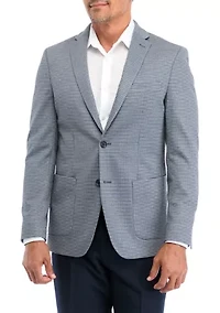 Houndstooth Knit Regular Techni-Front Sport Coat