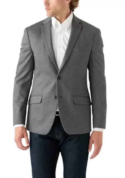Men's Black Gray Textured Suit Separate Jacket