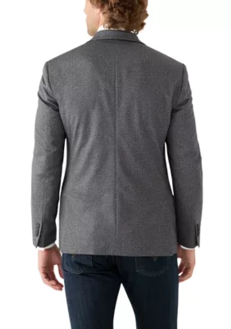 Men's Black Gray Textured Suit Separate Jacket