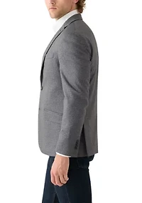 Men's Black Gray Textured Suit Separate Jacket
