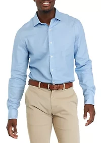 Men's Long Sleeve Woven Plaid Shirt