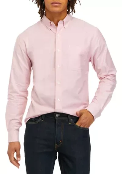Men's Long Sleeve Woven Button Down Oxford Shirt