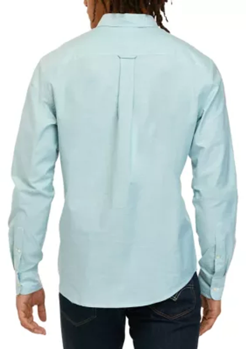 Men's Long Sleeve Woven Button Down Oxford Shirt