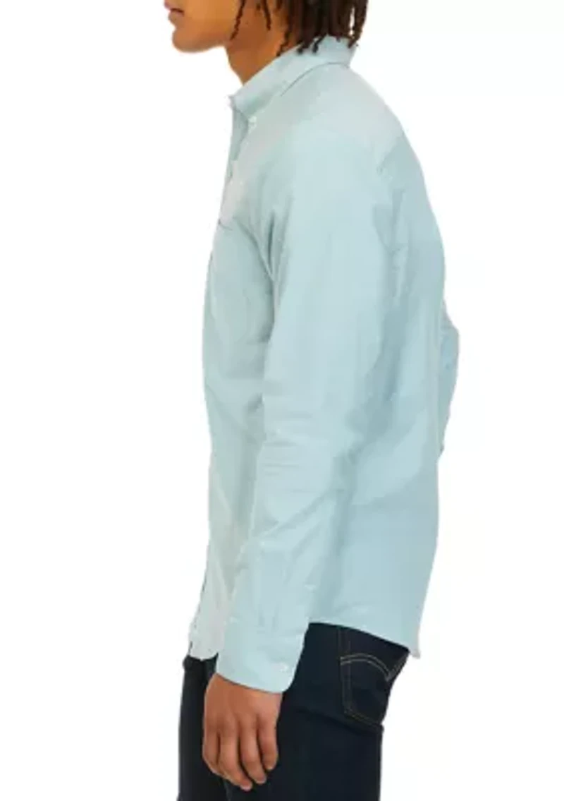 Men's Long Sleeve Woven Button Down Oxford Shirt