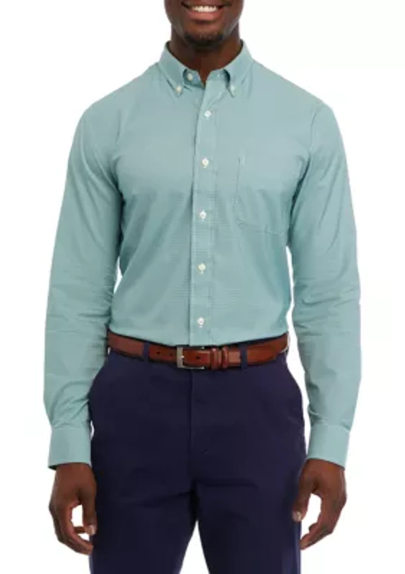 Men's Woven Plaid Button Down Shirt