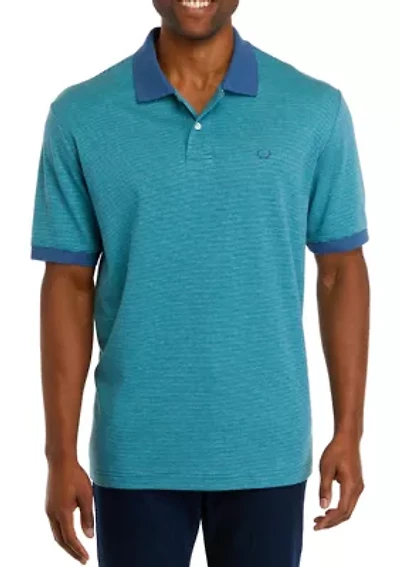 Men's Stripe Interlock Polo Shirt