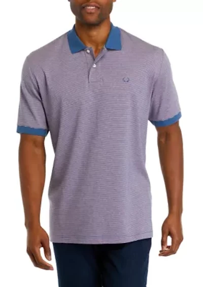 Men's Stripe Interlock Polo Shirt