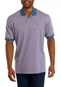 Men's Stripe Interlock Polo Shirt
