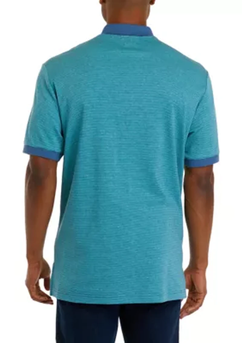 Men's Stripe Interlock Polo Shirt