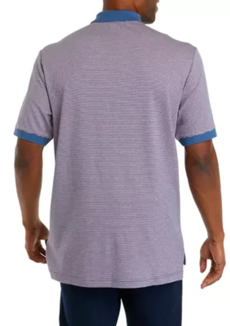 Men's Stripe Interlock Polo Shirt