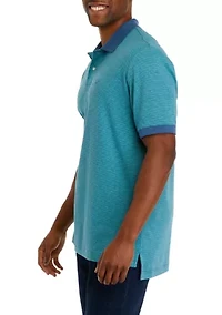 Men's Stripe Interlock Polo Shirt